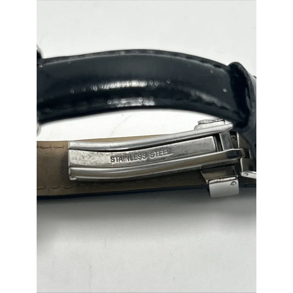 Women's Diamond Michele Caber Dress Watch Black Band